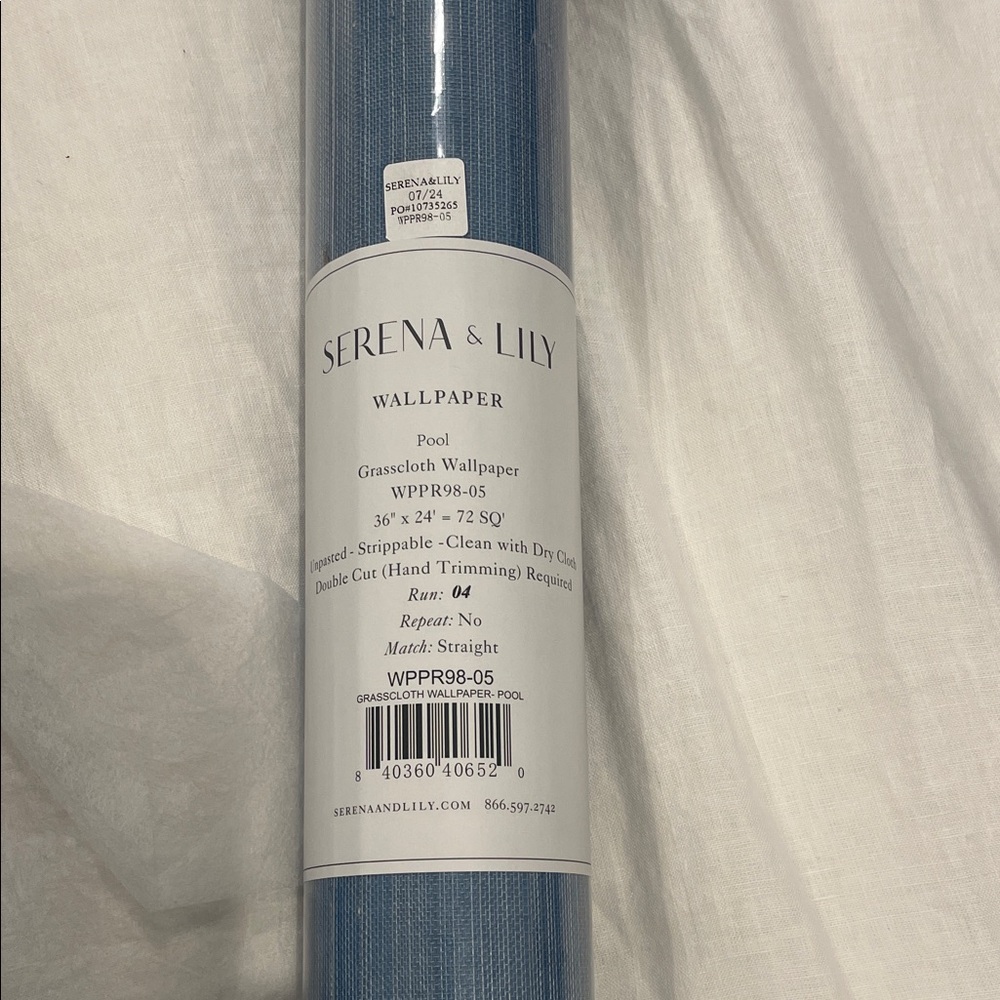 Serena & Lily Grasscloth Wallpaper color - Pool